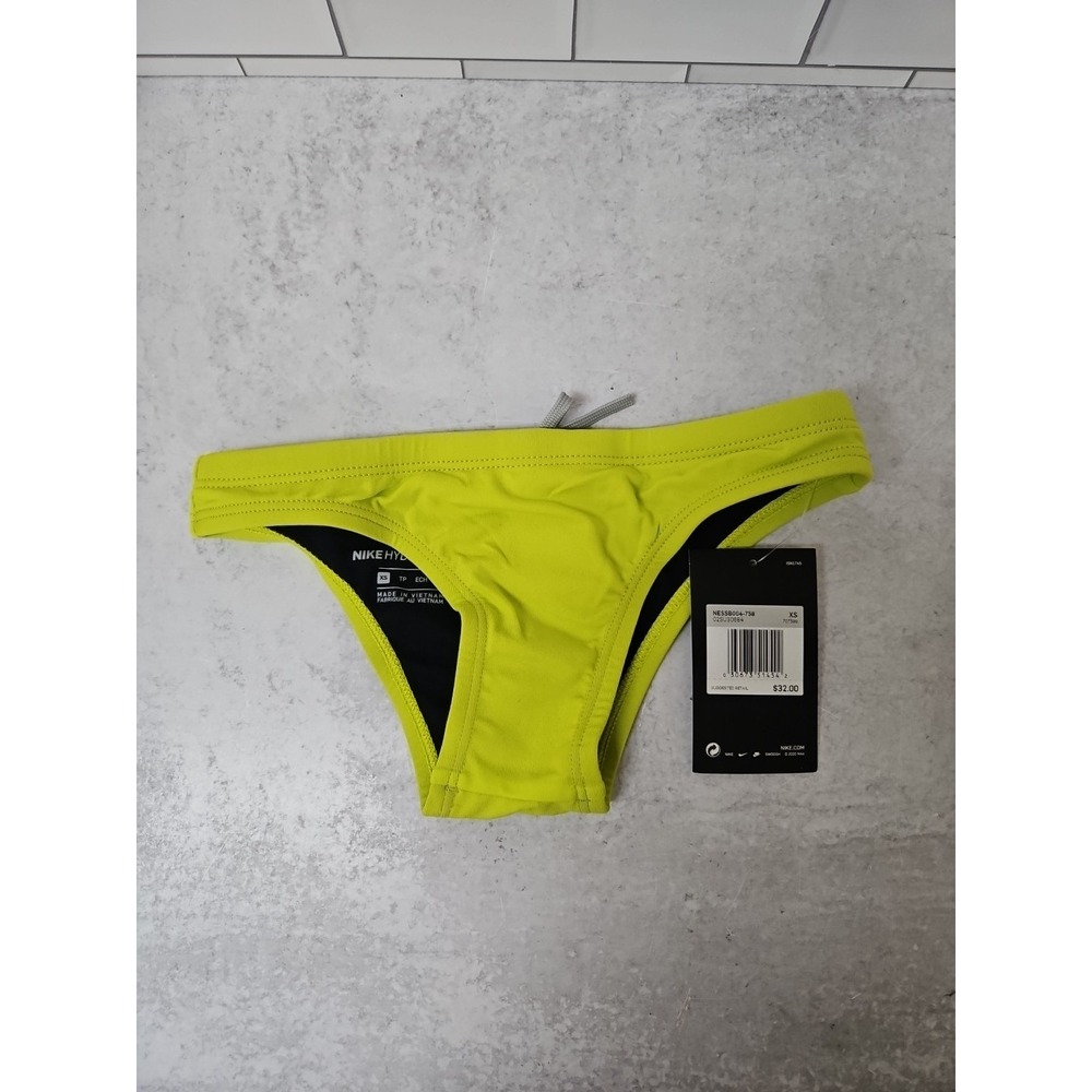 Nike Women's Hydrastrong Solid Volt/Neon Bikini Bottom Size X small NESSB004-758